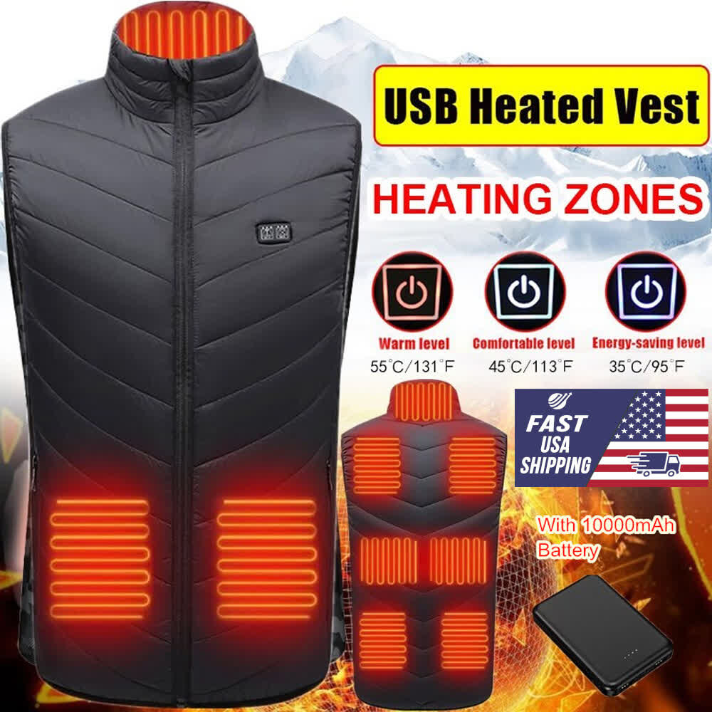 Heated Vest — 9 Heating Zones + 10000mAh Battery retailer listing image