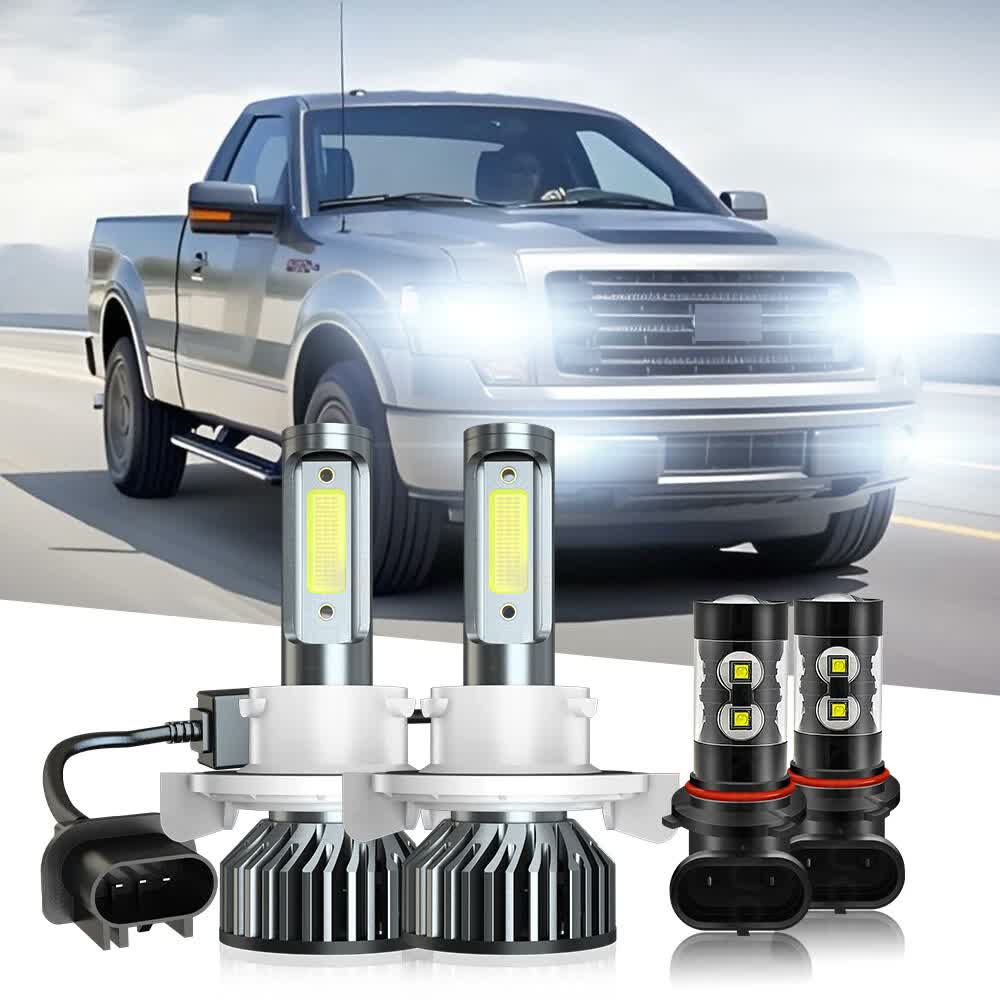 6000K LED Headlight Hi/Lo + Fog 4-Bulb Combo — F-150 2004–2014 retailer listing image