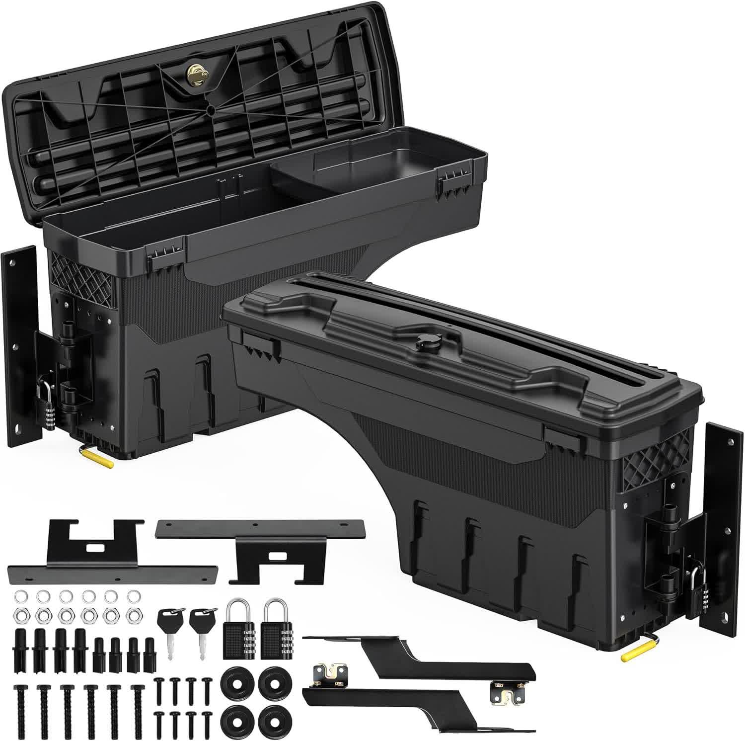 OEDRO F-150 Truck Bed Swing Storage Tool Boxes — Left + Right retailer listing image