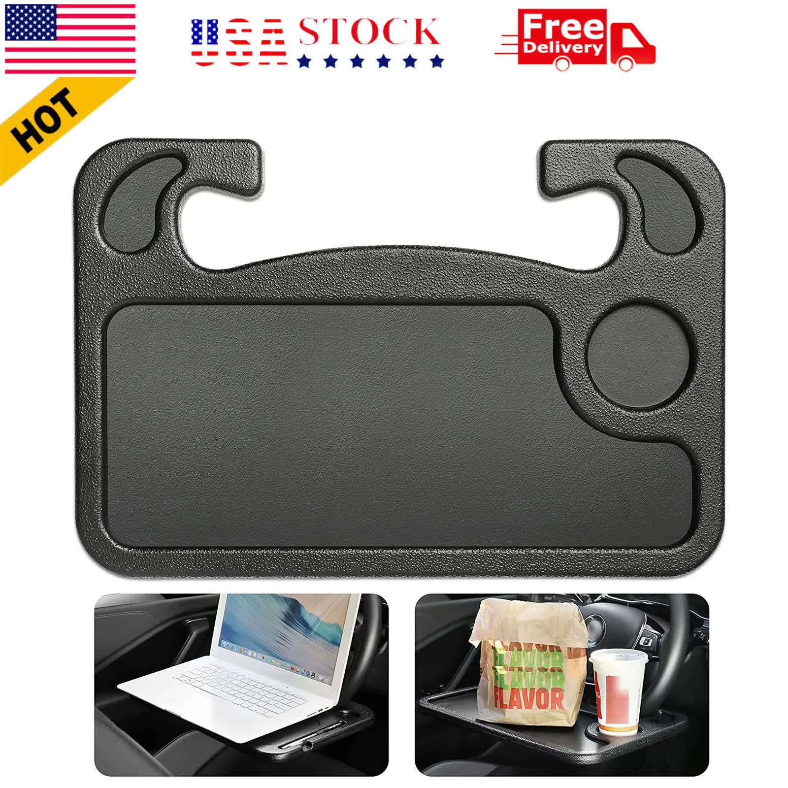 Steering Wheel Tray Desk — Two-Sided Laptop / Drink Tray retailer listing image